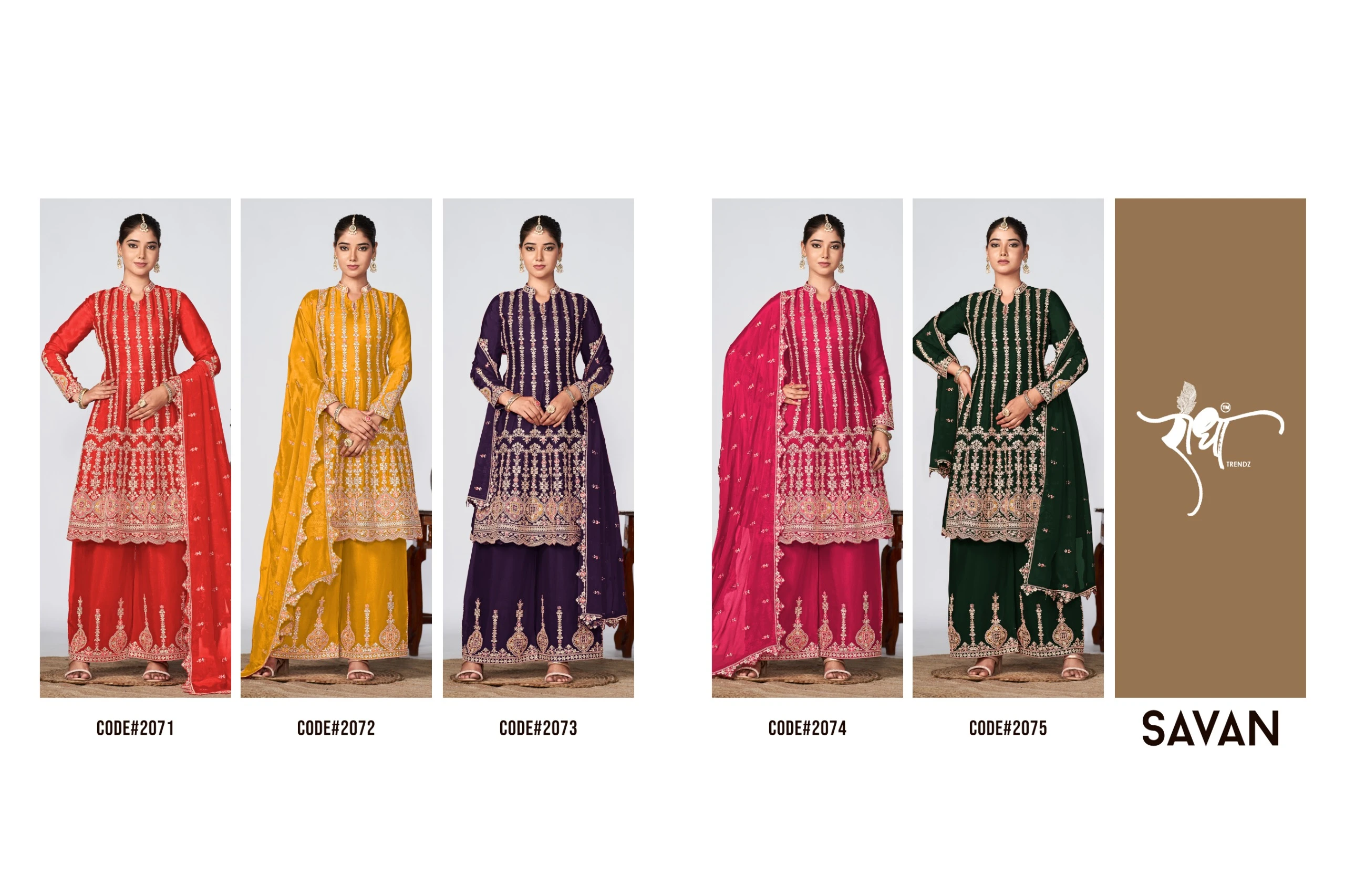 Radha Trendz Savan Heavy Premium Chinon Wholesale Designer Readymade Salwar Suit Catalog — Wholesale Salwar Suits, MPA wholesale from Surat — view 6